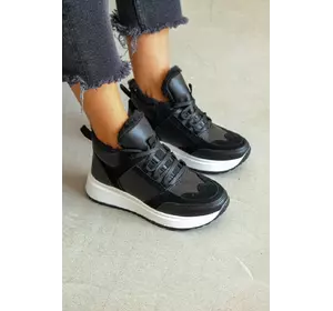 Жіночі шкіряні кросівки на хутрі Жіночі шкіряні кросівки на хутрі